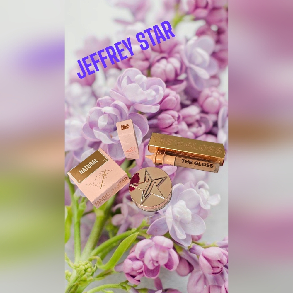 NiB Jeffrey Star set of 3. Lip Gloss, Lipstick, and Luminous Setting Powder - Picture 1 of 12